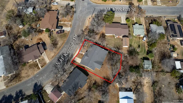 an aerial view of multiple house