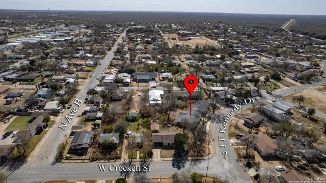 an aerial view of a city