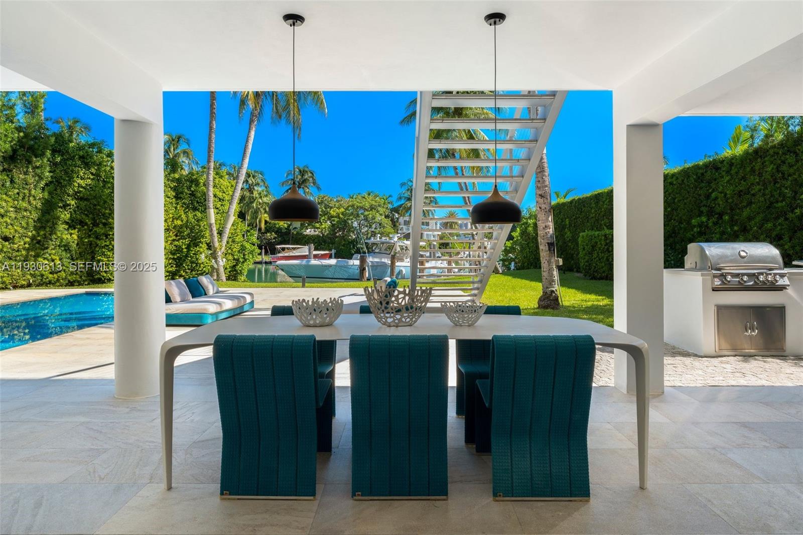 481 South Mashta Drive Key Biscayne, FL 33149 - Photo 43 of 57 a view of a dining room with furniture window and outside view