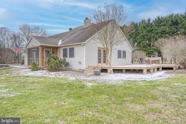 a view of a lake with a big yard