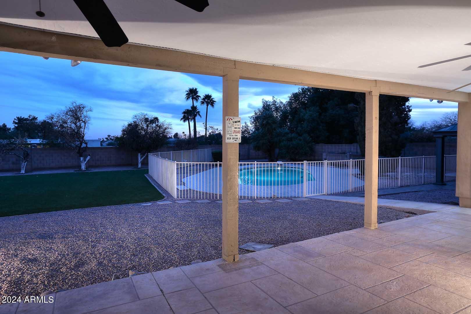 8103 East Redfield Road Scottsdale, AZ 85260 - Photo 44 of 85 Night-Huge Covered Patio-View