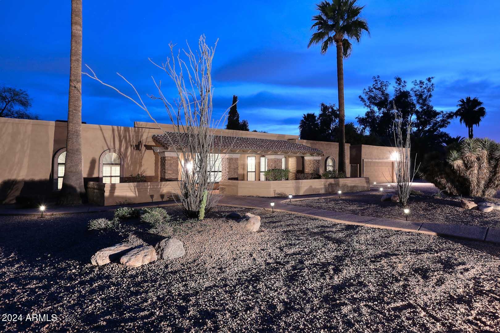 8103 East Redfield Road Scottsdale, AZ 85260 - Photo 6 of 85 Night-Front Corner View
