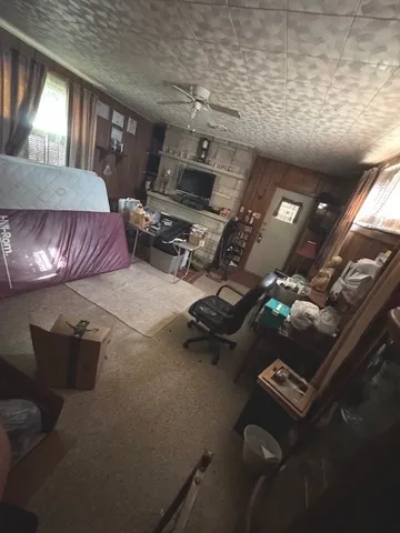 a room with gym equipment