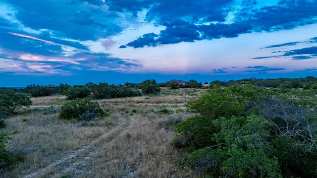 a view of a big yard with lots of green space