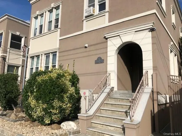a view of a building with entryway