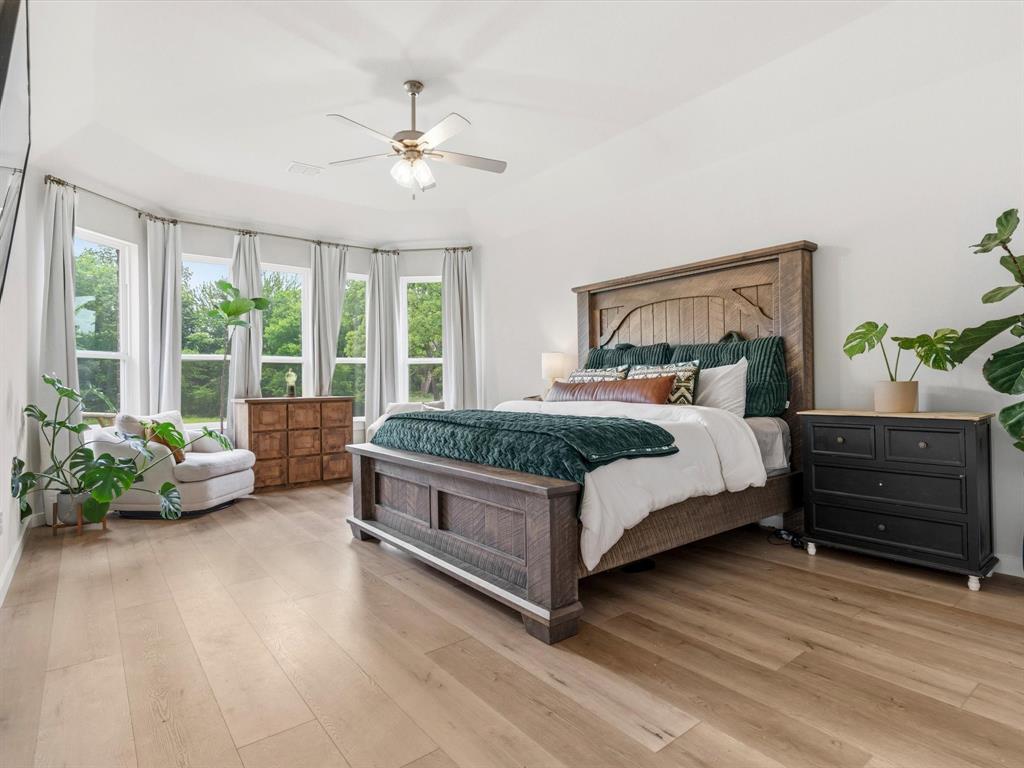 155 Rj Smith Drive Boyd, TX 76023 - Photo 16 of 37 Private primary suite with spacious layout and peaceful views of the surrounding property.