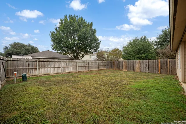 a backyard of a house