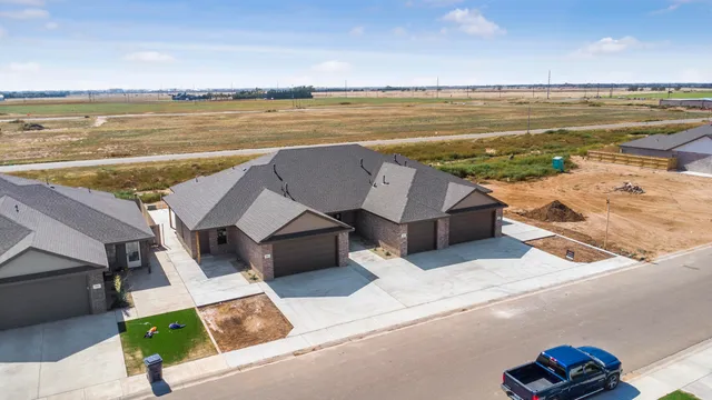 an aerial view of a city