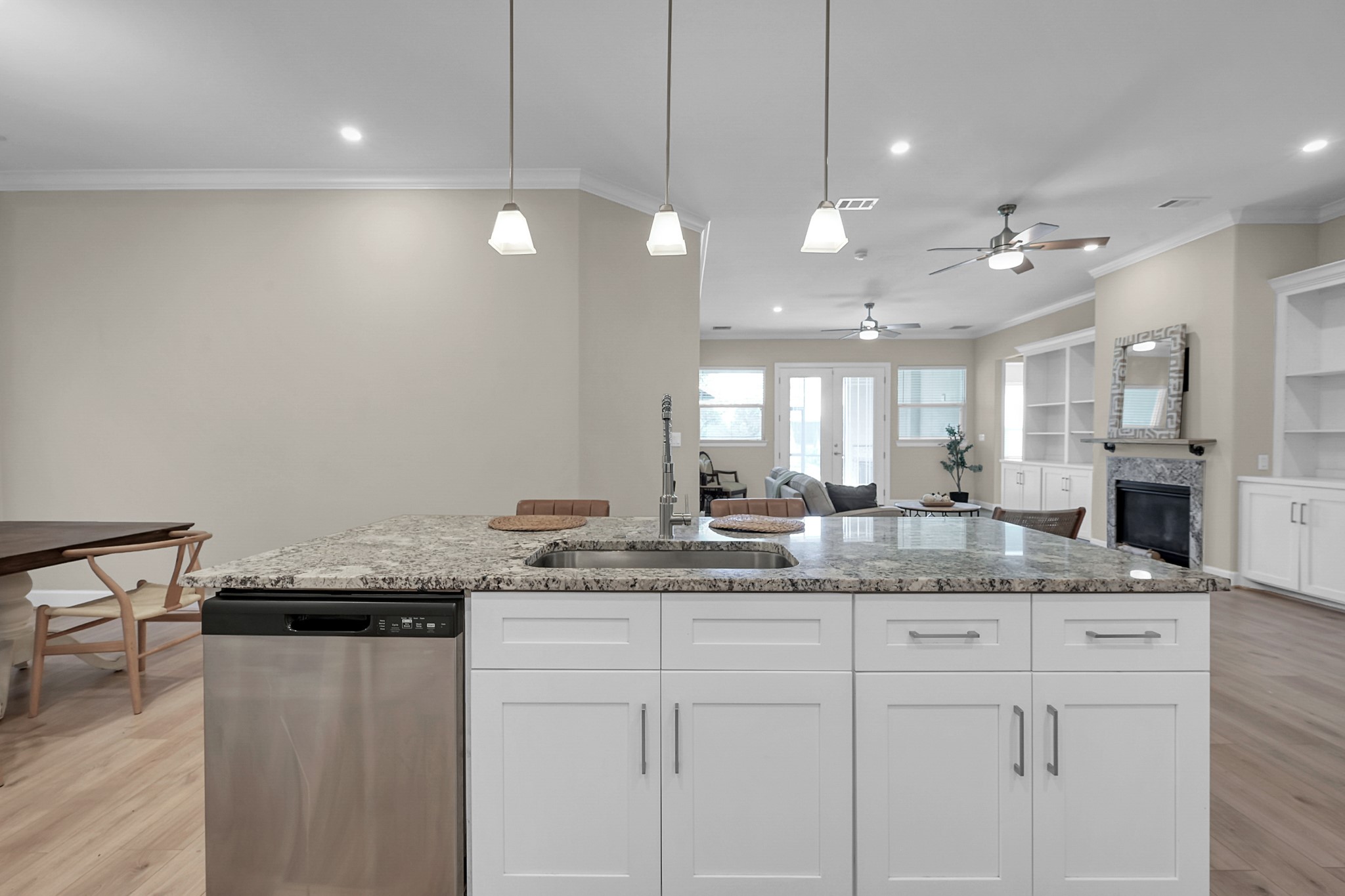 121 Bermuda Circle Montgomery, TX 77356 - Photo 17 of 44 a bathroom with a granite countertop sink a large mirror and vanity