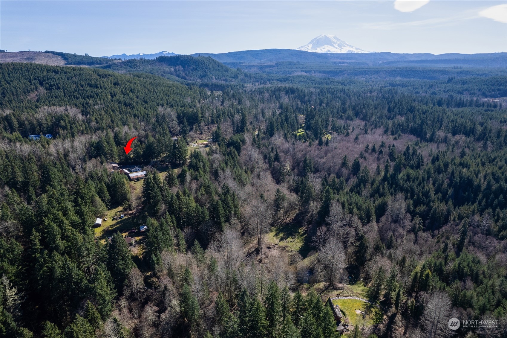 24710 Fisk Road East Orting, WA 98360 - Photo 16 of 25 a view of a lush green hillside and a houses
