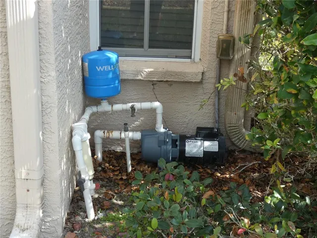 a potted plant sitting in front of a door