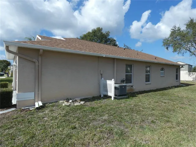 a backyard of a house