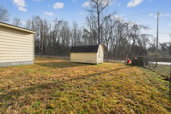 a backyard of a house