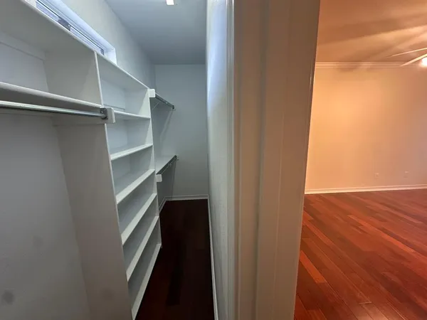 a view of closet area