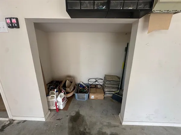 a view of storage and utility room