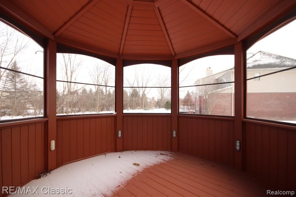 The gazebo provides a shady area for summertime relaxation and entertaining.