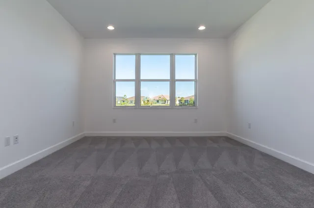 an empty room with a window