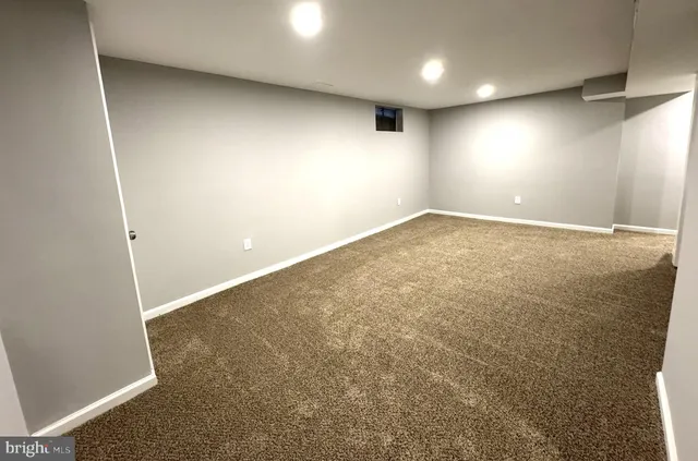 an empty room with a natural light