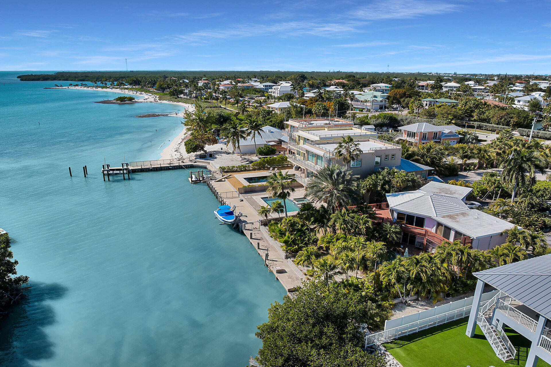 42 Treasure Road Marathon, FL 33050 - Photo 60 of 70 an aerial view of residential houses with outdoor space and ocean view