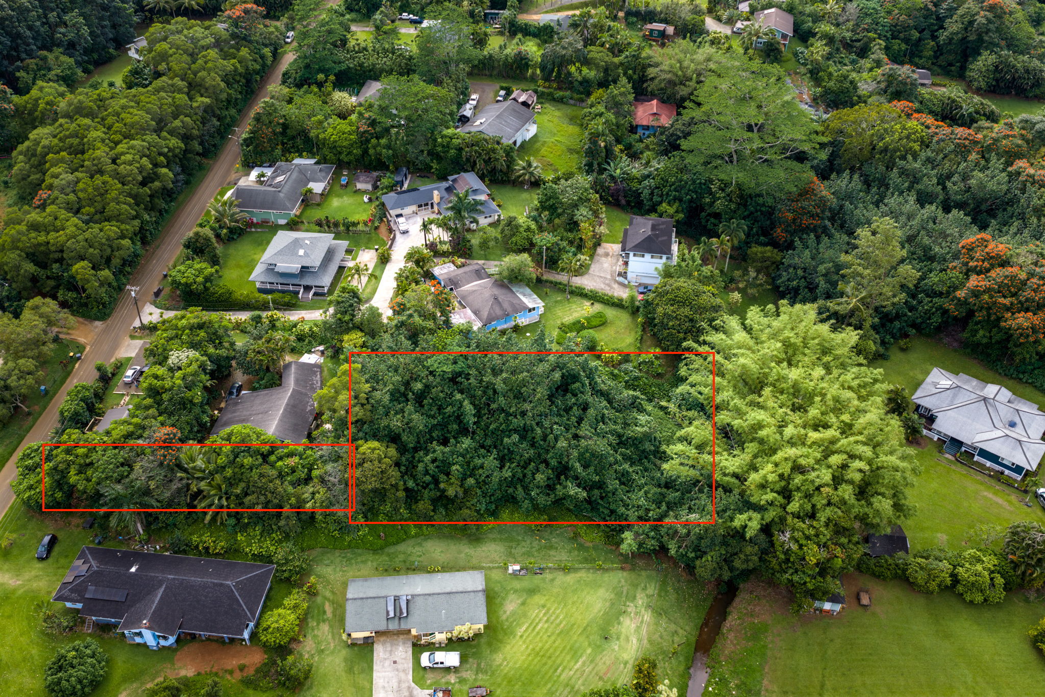 156 B Kalama Road Kapaa, HI 96746 - Photo 1 of 21 an aerial view of residential house with outdoor space and swimming pool