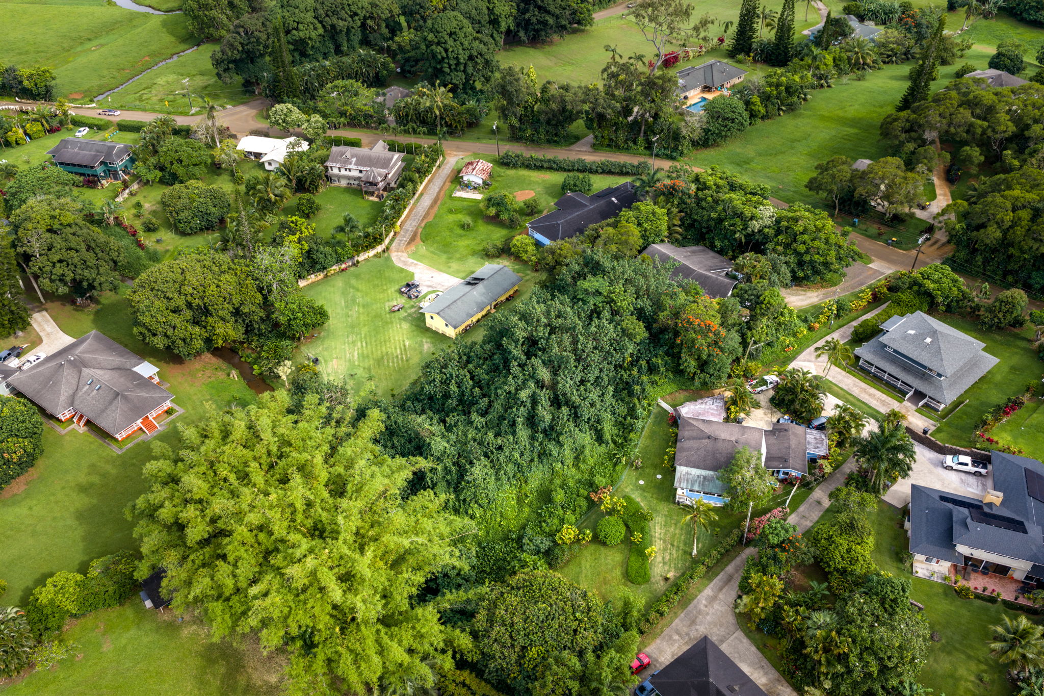 156 B Kalama Road Kapaa, HI 96746 - Photo 9 of 21 an aerial view of residential house with outdoor space and swimming pool