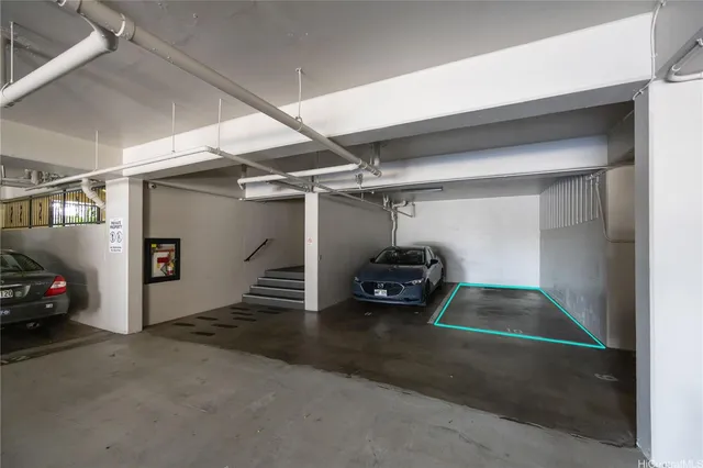 a view of car garage