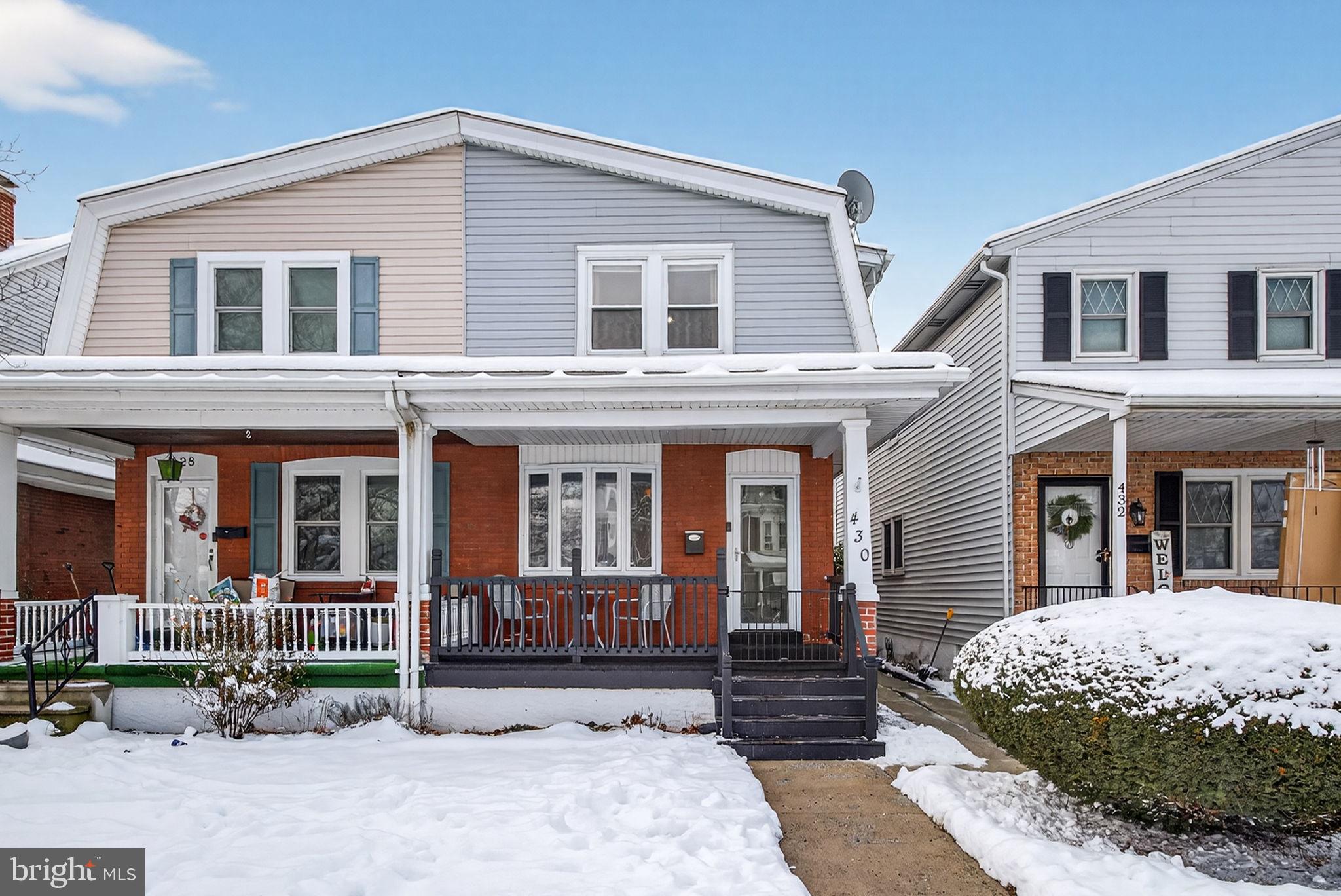 a front view of a house