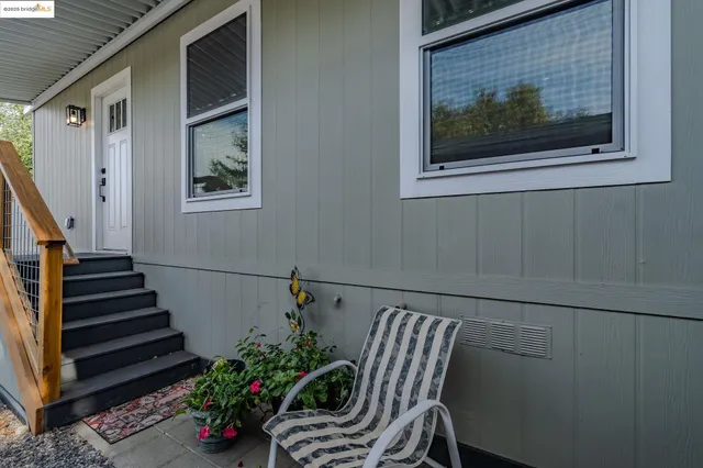 a view of a door and chair