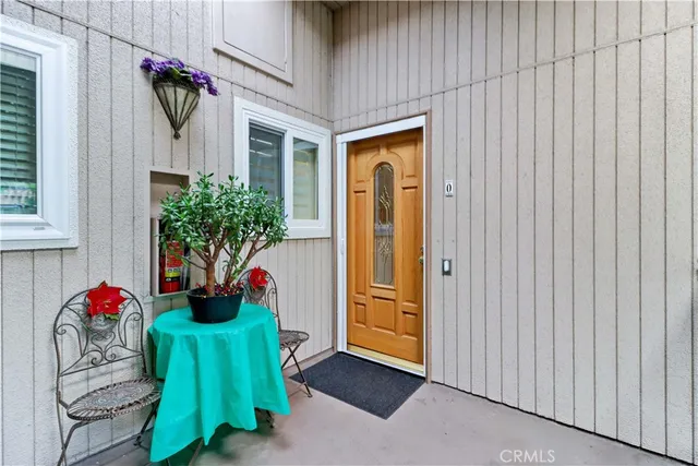 a front view of a house with entryway