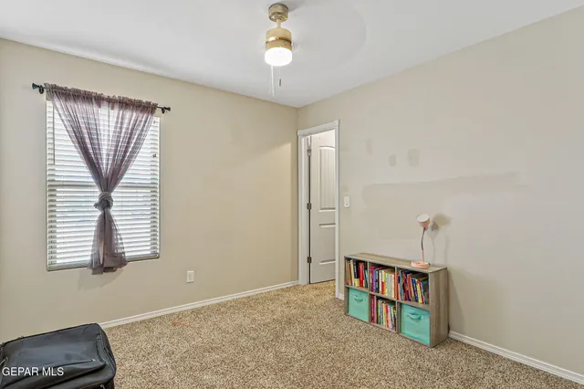 a view of a livingroom with a window