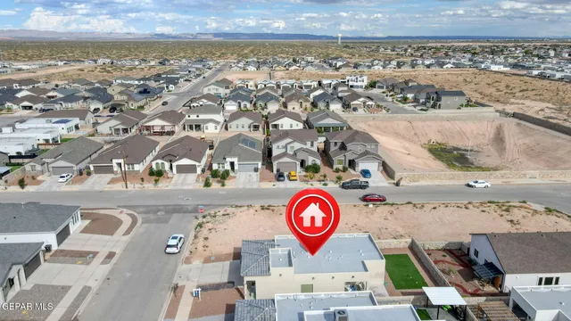 an aerial view of a city