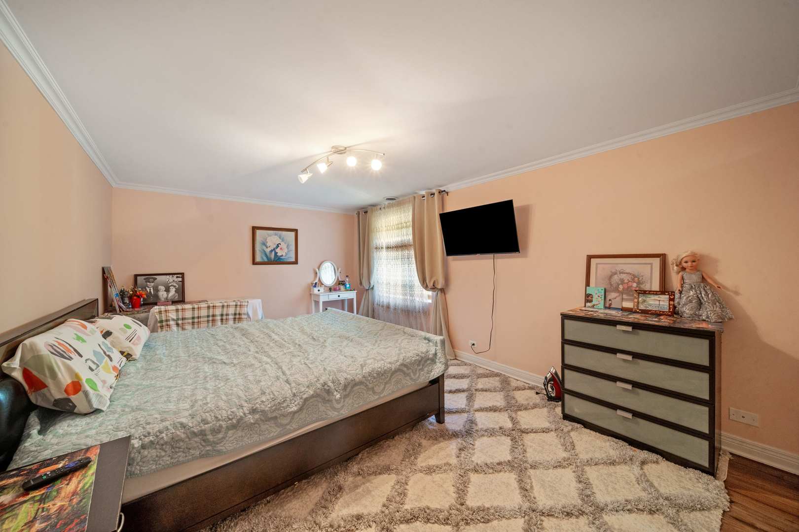 5N750 Medinah Road Medinah, IL 60157 - Photo 26 of 53 a bedroom with a bed and a flat screen tv