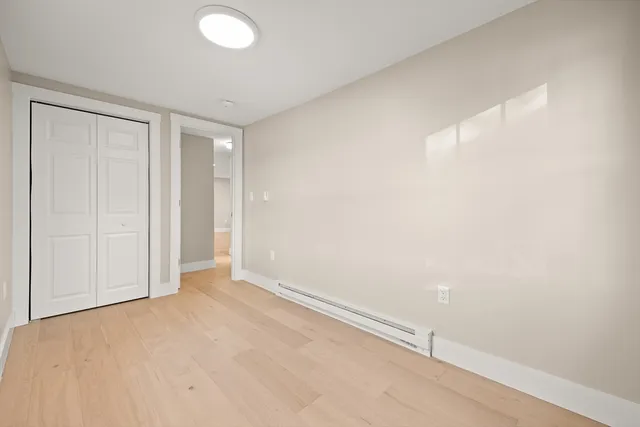 an empty room with an entryway
