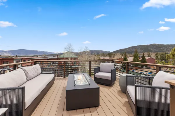 a terrace view with seating space