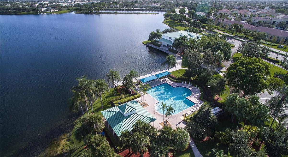 17445 Southwest 33rd Court Miramar, FL 33029 - Photo 20 of 23 an aerial view of a house with a yard and lake view