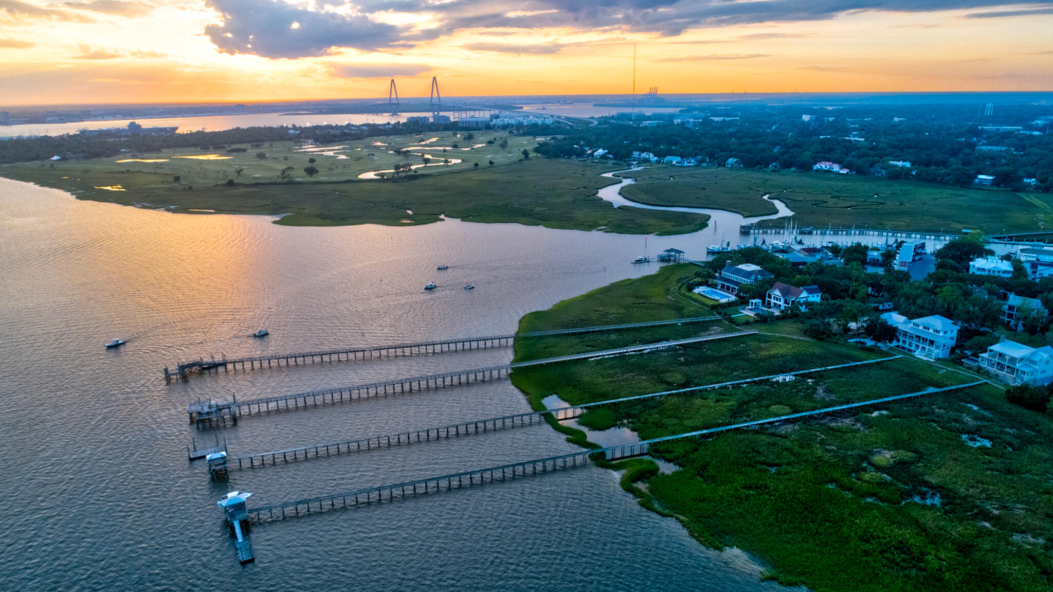 108 Beach Street Mount Pleasant, SC 29464 - Photo 8 of 14 108 Beach Twilight Drone - 002 - CMG