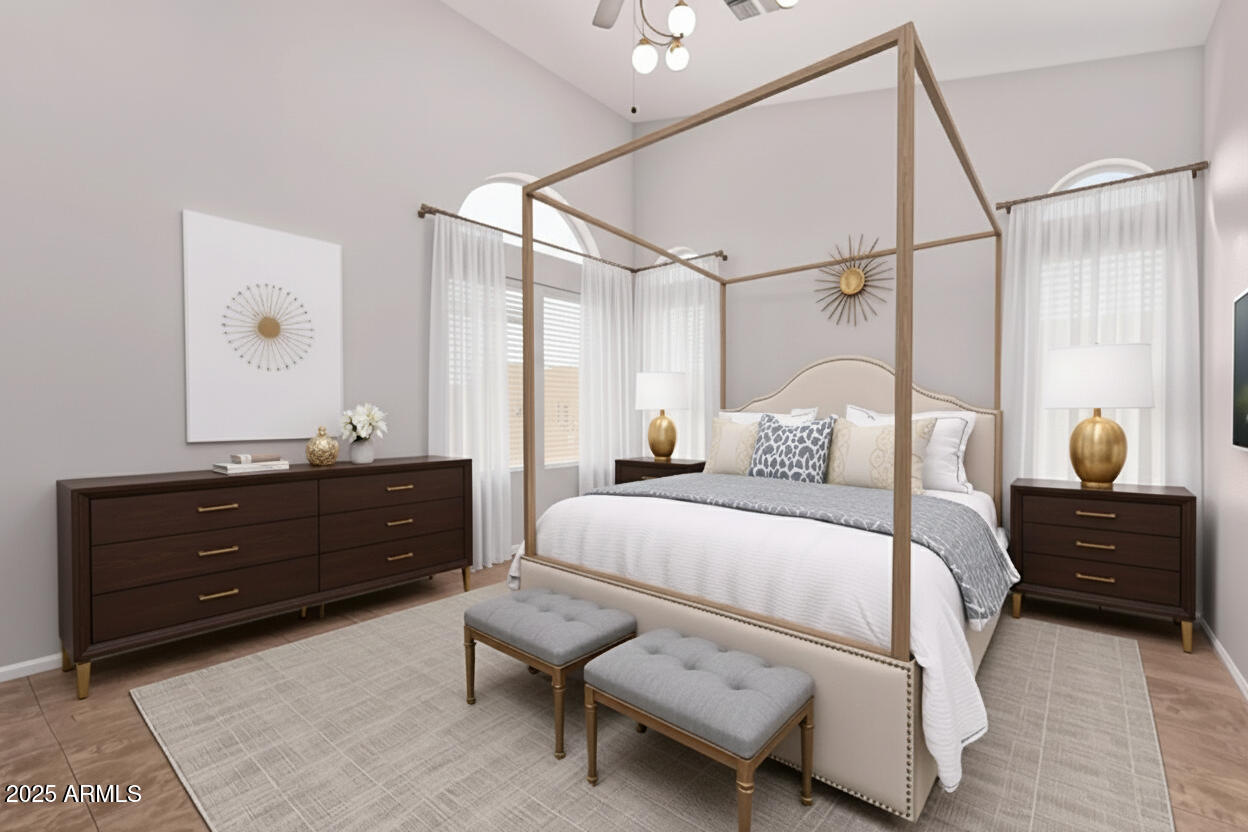 208 East Devon Drive Gilbert, AZ 85296 - Photo 14 of 37 a bedroom with a bed and a dresser