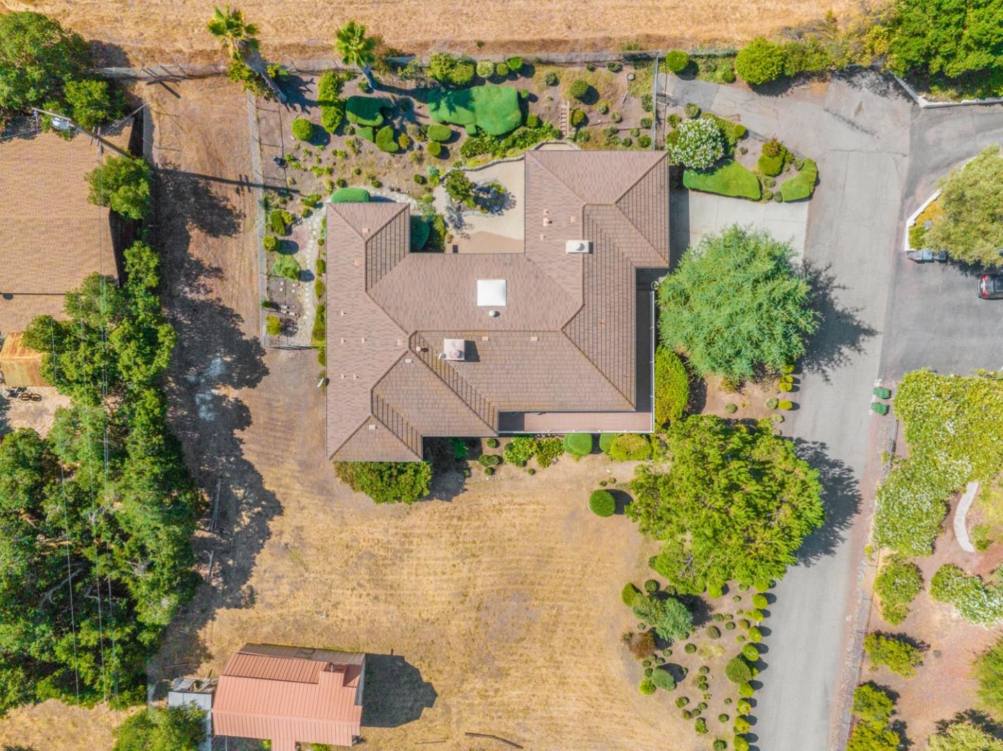 19573 Almaden Road San Jose, CA 95120 - Photo 34 of 41 an aerial view of a house with a yard and lake view