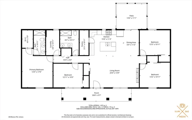 $289,000 | 402 Beeson Road, Urbana, IL 61802