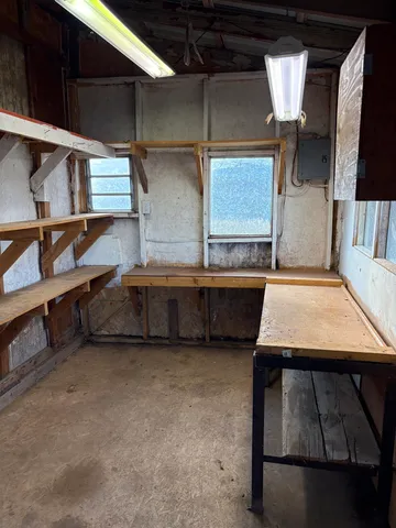 a room with storage and utility