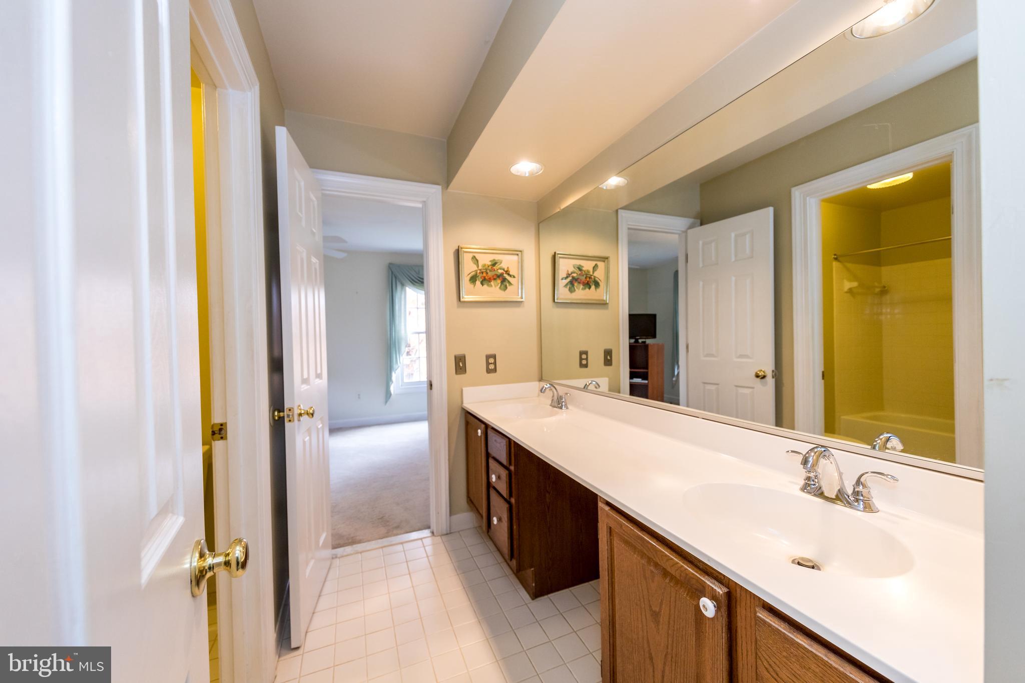 2502 Lady Ann Court Churchville, MD 21028 - Photo 29 of 48 a spacious bathroom with a double vanity sink and a mirror