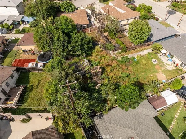 an aerial view of a residential houses