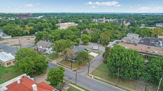 an aerial view of multiple house