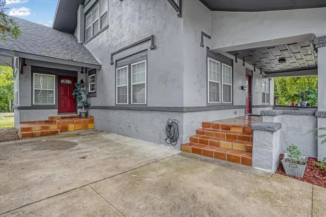 a backyard of a house