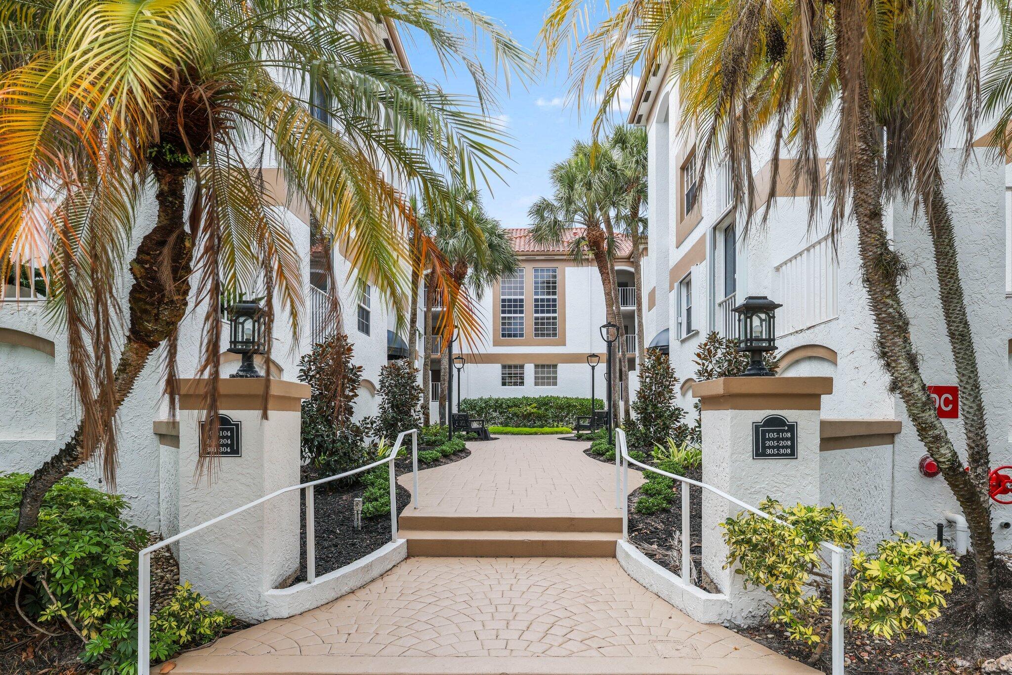 7370 Orangewood Lane, Unit 302 Boca Raton, FL 33433 - Photo 4 of 38 Courtyard Entrance