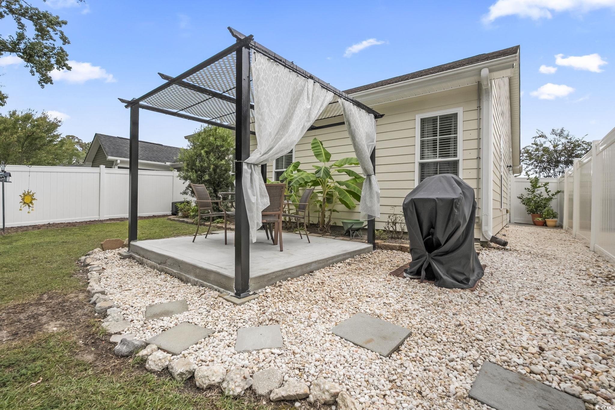 173 Foxpath Loop Myrtle Beach, SC 29588 - Photo 27 of 31 Rear view of house featuring a fenced backyard and a patio area
