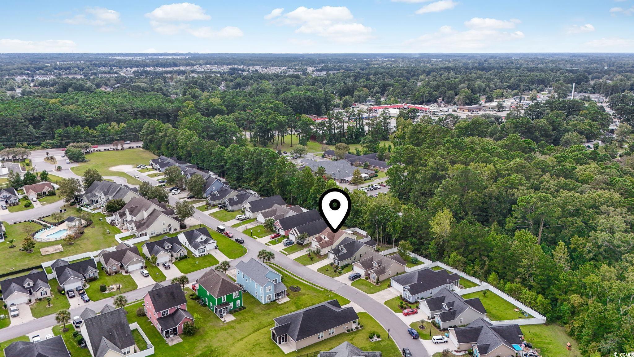 173 Foxpath Loop Myrtle Beach, SC 29588 - Photo 29 of 31 Aerial view of property's location with nearby suburban area