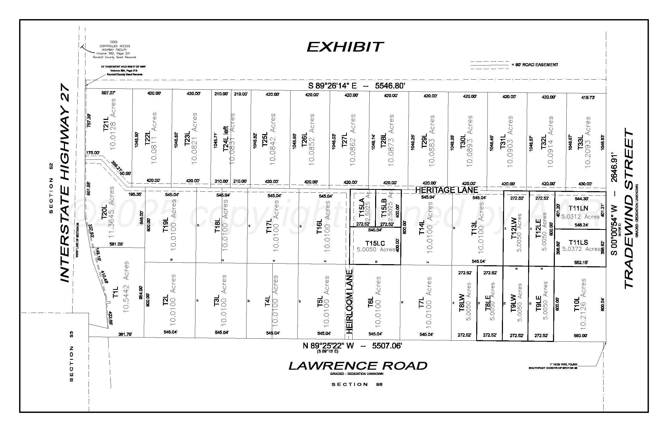 0 Lawrence (t8le) Rd Canyon Canyon, TX 79015 - Photo 1 of 1 Tract Map