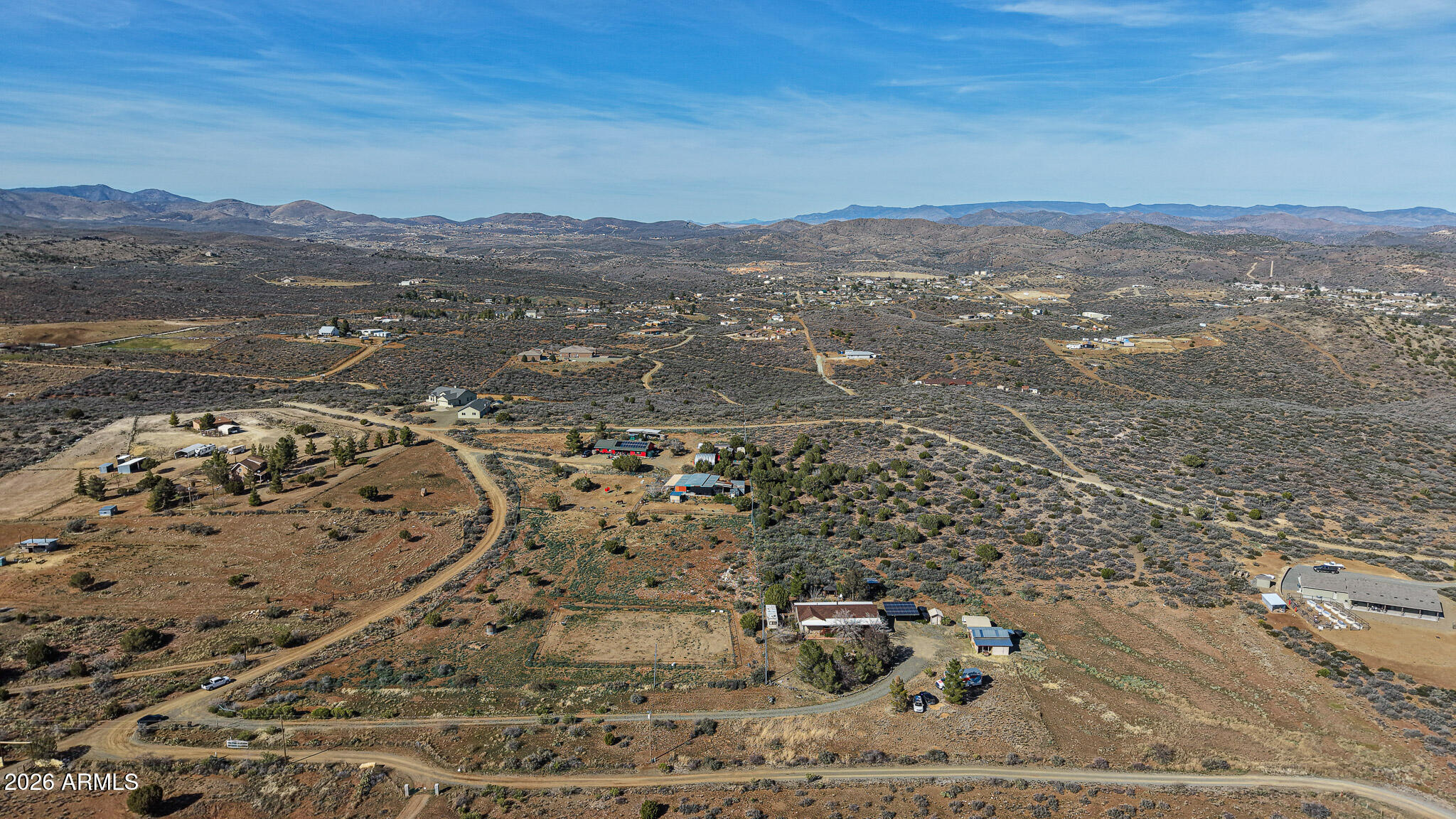 11401 South Hackberry Trail Mayer, AZ 86333 - Photo 20 of 21 an aerial view of a house with a mountain