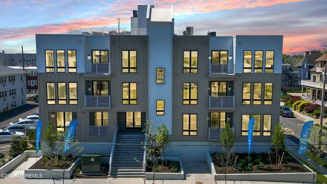 front view of a brick building